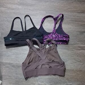 lululemon athletica Strappy Sports Bras - Black, Purple, Brown
